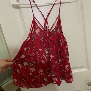Strappy floral AE tank top